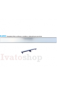 Obrázok pre Nerezový odtokový žľab KARO so sifónom DN50 a  dekoratívnou mriežkou