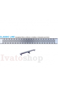 Obrázok pre Nerezový odtokový žľab CLASSIC LINE so sifónom DN40 a  dekoratívnou mriežkou
