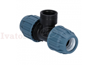 Obrázok pre T - KUS na PE potrubie s vnútorným závitom, 32mm x 1" x 32mm