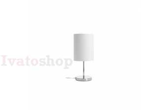 Obrázok pre NYC/RON 15/20 stolná  Polycotton biela/chróm 230V LED E27 15W