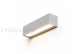 Obrázok pre CAMARGUE nástenná striebornosivá satinované sklo 230V LED 6W IP65  3000K