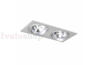 Obrázok pre PASADENA G53 SQ II   česaný hliník 230V LED G53 2x15W