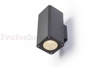 Obrázok pre MIZZI SQ II nástenná antracitová  230V LED 2x12W 46° IP54  3000K