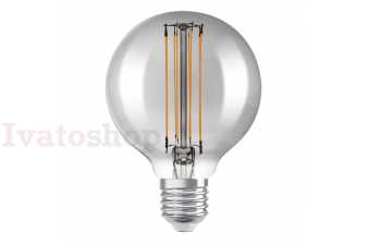 Obrázok pre OSRAM Globe 80 DIMM dymová 230V E27 LED EQ42 1800K