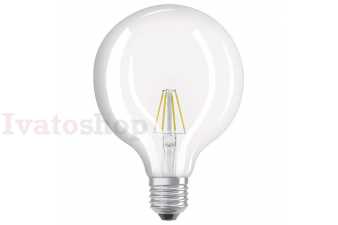 Obrázok pre OSRAM Retrofit Globe 125   číra 230V E27 LED EQ60  2700K