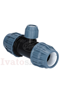 Obrázok pre T - KUS redukovaný na PE potrubie 40mm x 32mm x 40mm