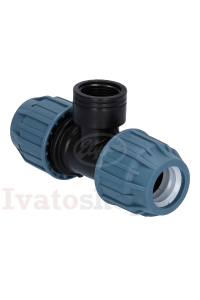 Obrázok pre T - KUS na PE potrubie s vnútorným závitom, 32mm x 1" x 32mm