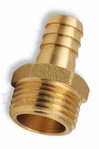 Obrázok pre Mosadzná hadicová spojka 1" x 20mm s vonkajším závitom