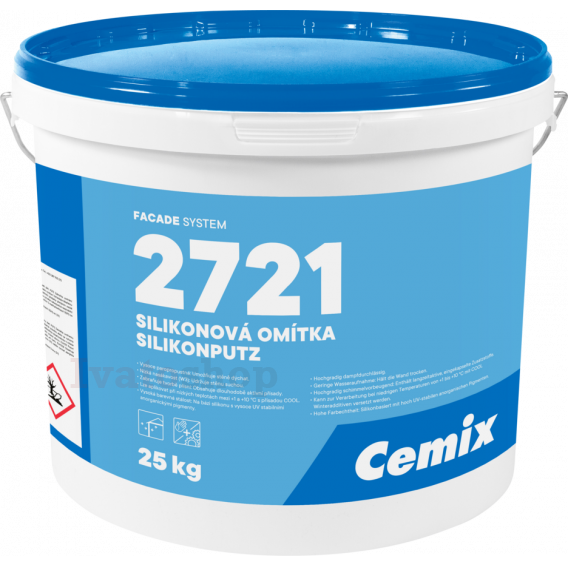 Obrázok pre CEMIX 2721 Silikónová zatieraná omietka zrnitosť 1,0 25kg
