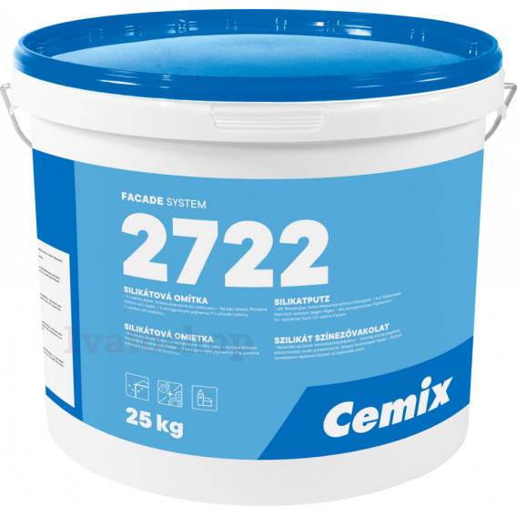 Obrázok pre CEMIX 2722 Silikátová ryhovaná omietka zrnitosť 2,0 25kg