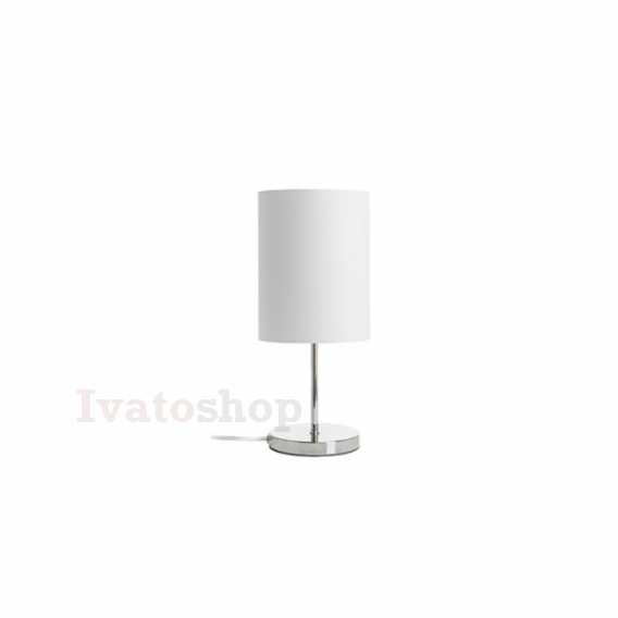 Obrázok pre NYC/RON 15/20 stolná  Polycotton biela/chróm 230V LED E27 15W