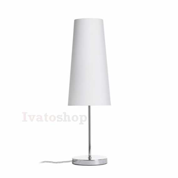 Obrázok pre NYC/CONNY 15/30 stolná  Polycotton biela/nikel 230V LED E27 11W