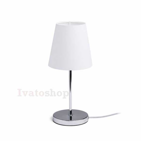 Obrázok pre NYC/CONNY 15/15 stolná  Polycotton biela/chróm 230V LED E27 11W