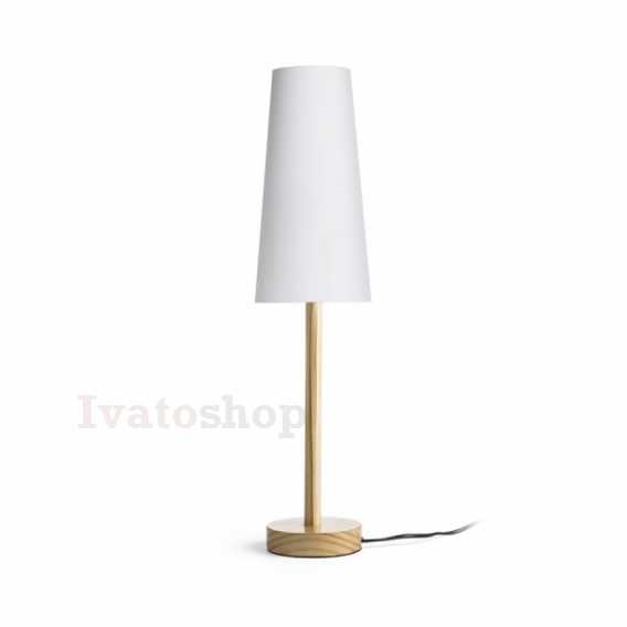 Obrázok pre MAUI/CONNY 15/30 stolná  Polycotton biela/drevo 230V LED E27 11W