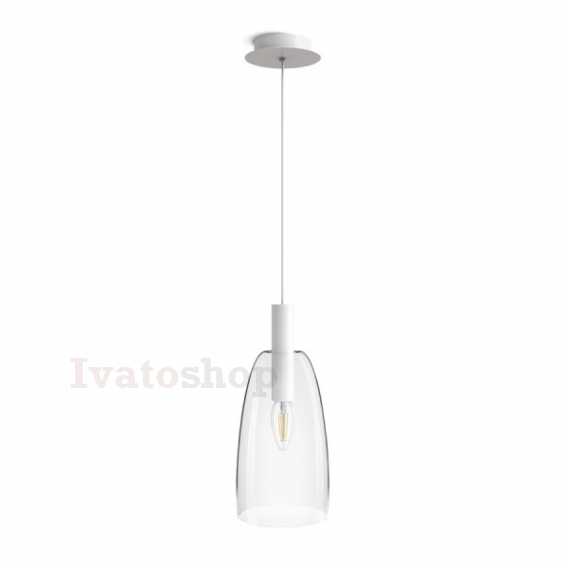 Obrázok pre BELLINI L E14 závesná biela číre sklo 230V LED E14 15W