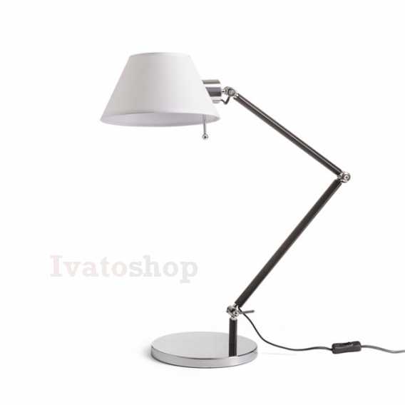 Obrázok pre MONTANA stolná biela/čierna chróm 230V LED E27 11W