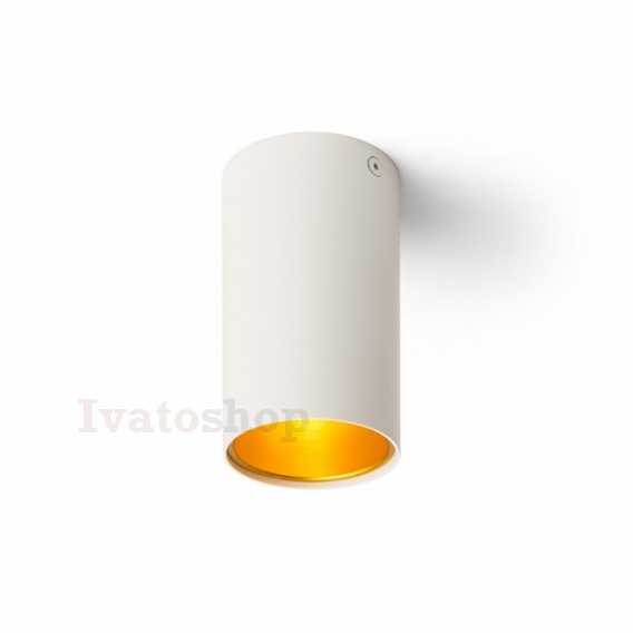 Obrázok pre TUBA stropná matná biela/zlatá  230V LED GU10 7W