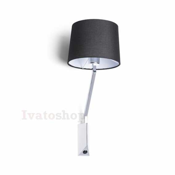 Obrázok pre SHARP nástenná čierna chróm 230V LED E27 15W