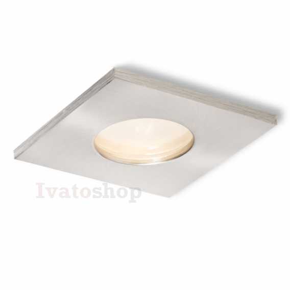 Obrázok pre SPLASH SQ zápustná  matný nikel 230V LED GU10 8W IP65