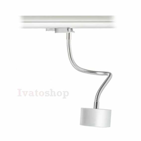 Obrázok pre PIXIE na husom krku pre trojokruh. lištu striebornosivá chróm 230V LED GX53 7W