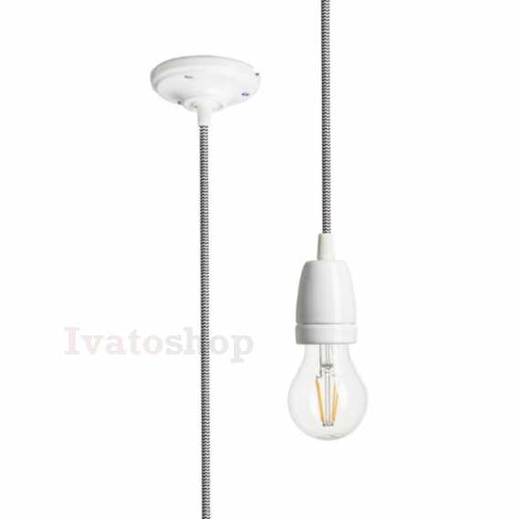 Obrázok pre FABIO závesná sada čierna/biela porcelán 230V LED E27 15W