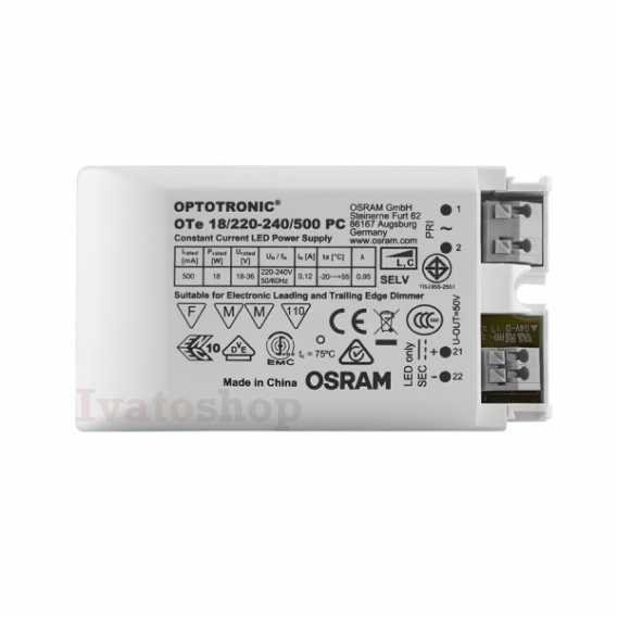 Obrázok pre DRIVER LED 9-18W DIMM 500mA max. 18W