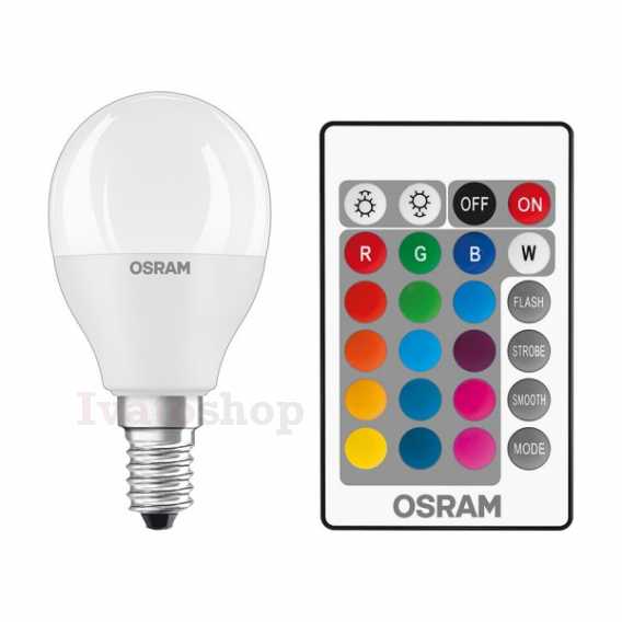 Obrázok pre OSRAM RGBW ilum  matná 230V E14 LED EQ40  2700K