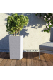 Obrázok pre Granisil granitový květináč KUBI vysoký 60 cm Bílý